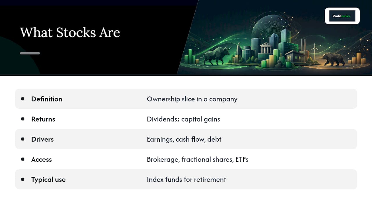 Crypto vs Stocks for Beginners: What Are Stocks? — overview diagram