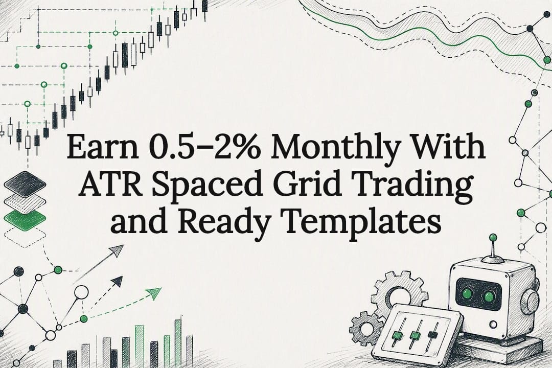 Earn 0.5–2% Monthly With ATR Spaced Grid Trading and Ready Templates