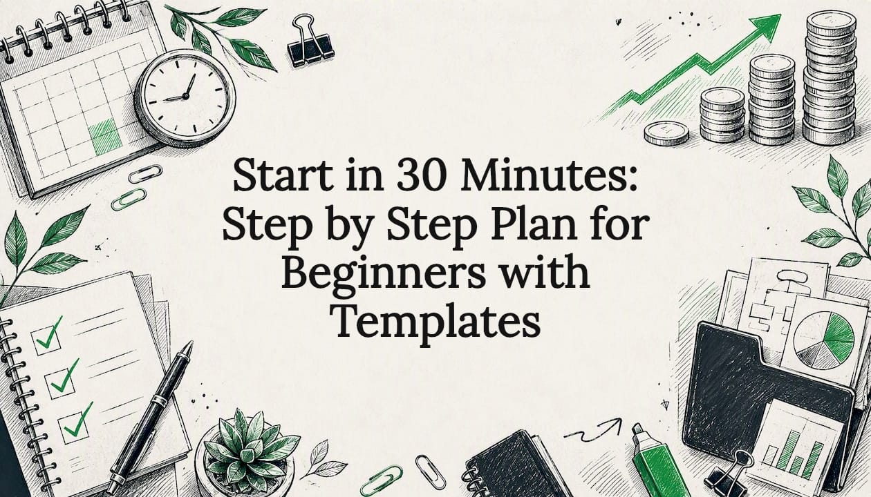 Start in 30 Minutes: Step by Step Plan for Beginners with Templates