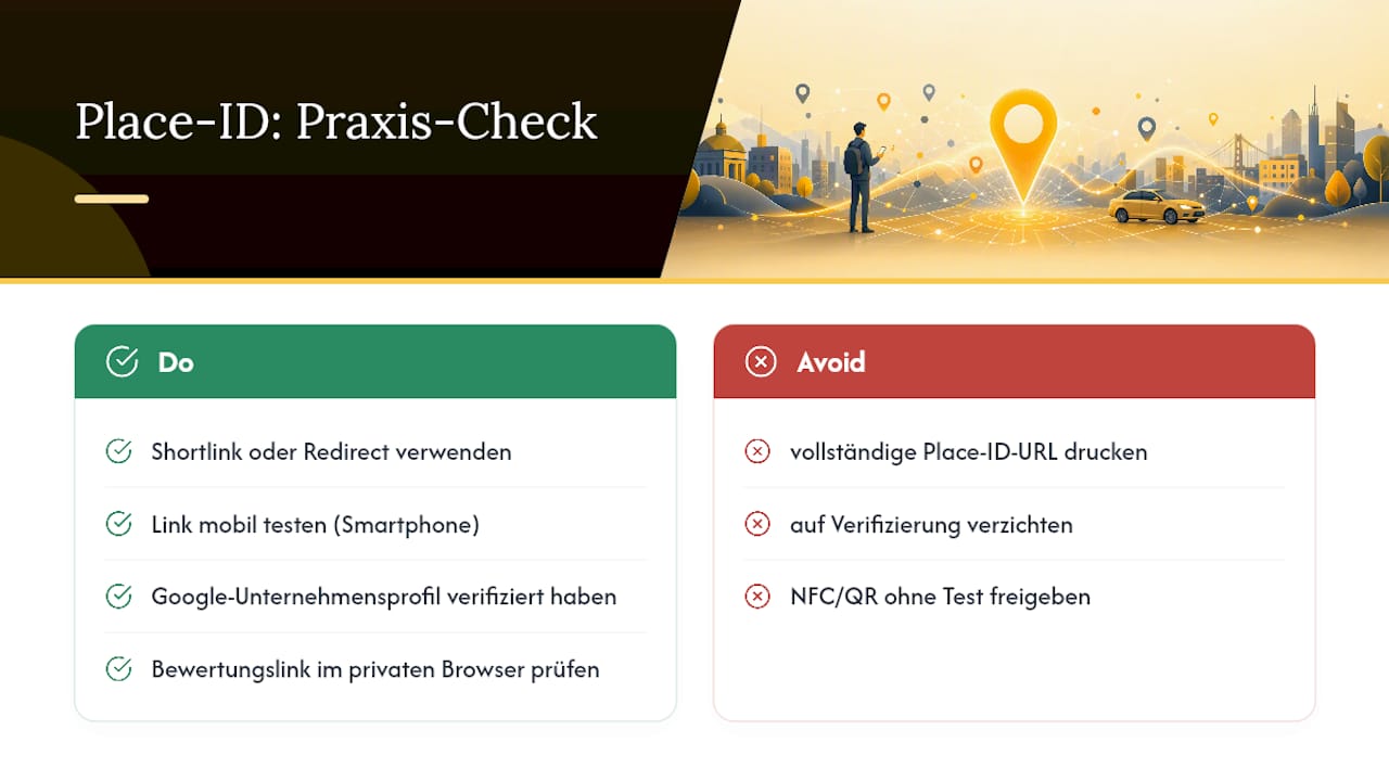 Wie nutzen Sie die Place ID für Bewertungslinks? — overview diagram