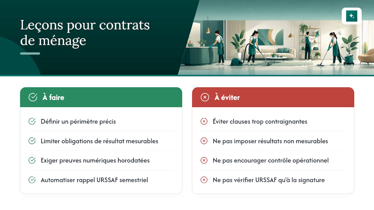 What experience teaches about cleaning service contracts: overview diagram