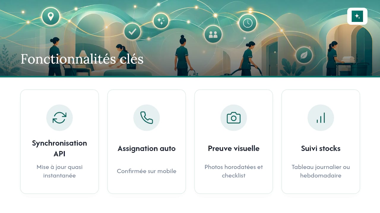 Overview of the main features of a real-time cleaning solution