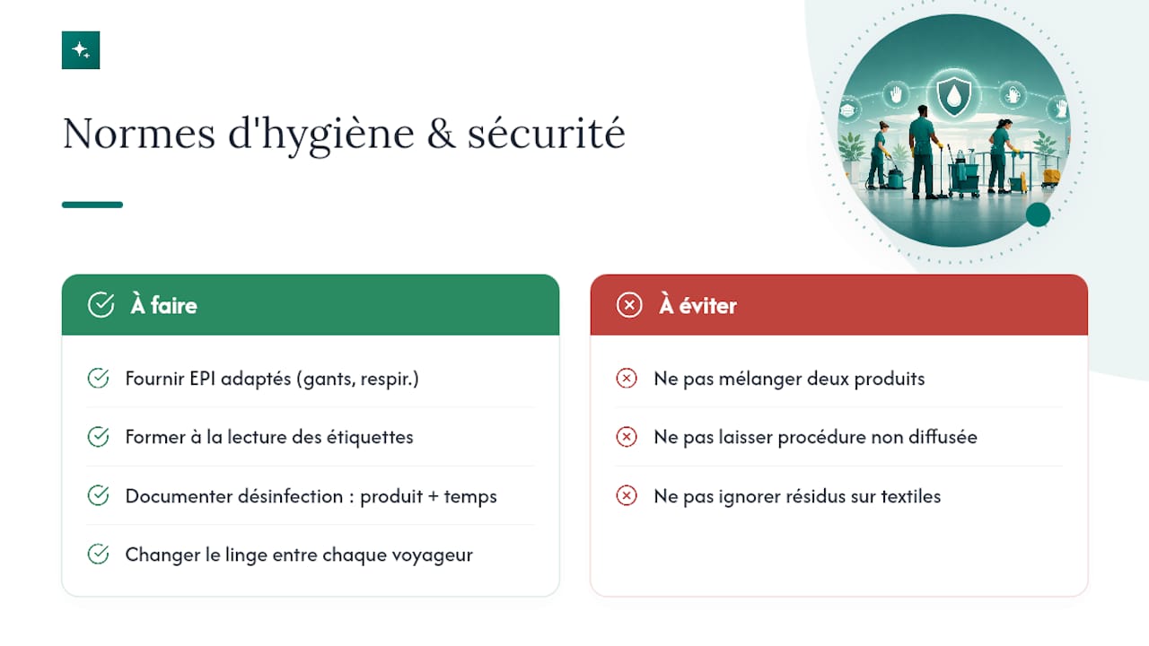 Quelles normes d'hygiène et de sécurité s'imposent à votre équipe ? · overview diagram