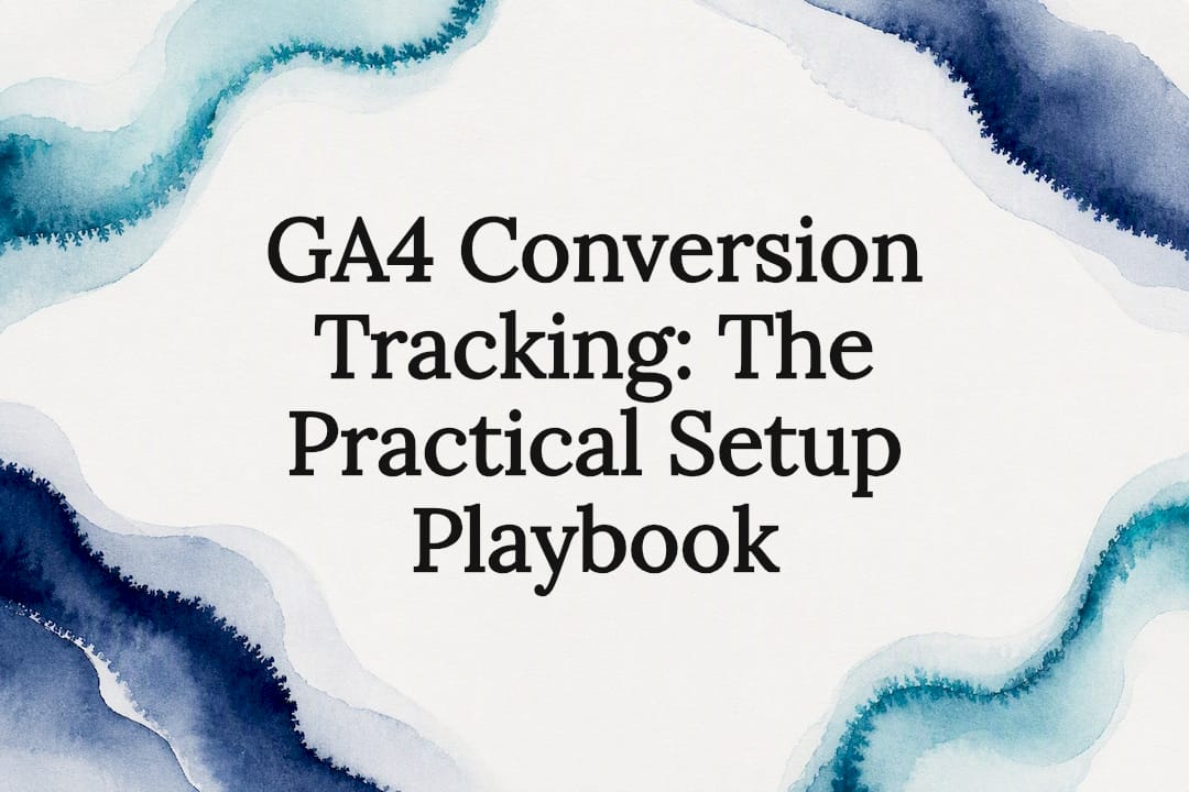 GA4 Conversion Tracking: The Practical Setup Playbook