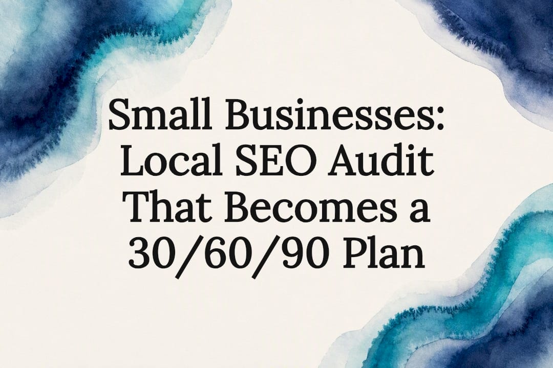 Decorative local SEO audit title card