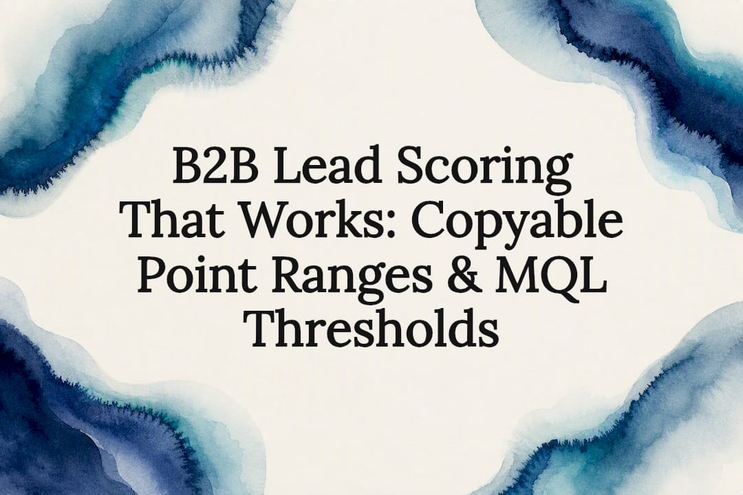 Decorative watercolor lead scoring title card