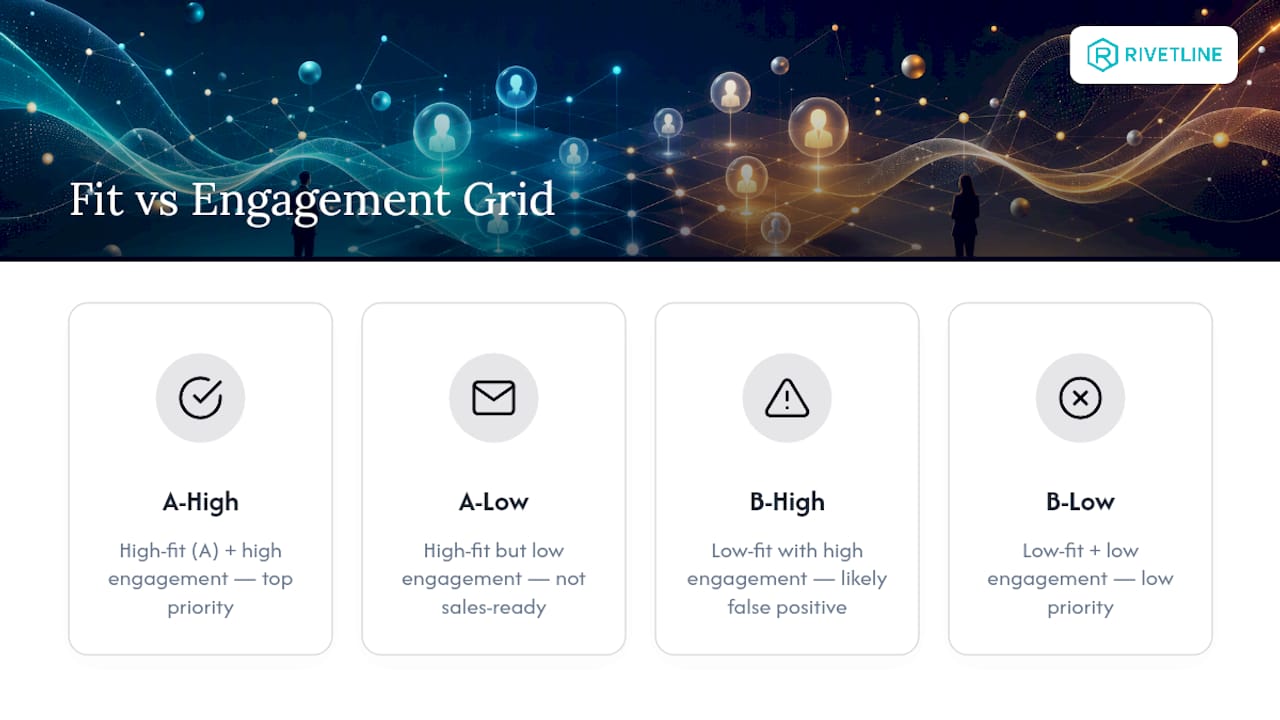Fit and engagement lead scoring grid