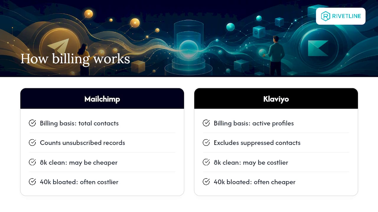 Comparison of email platform billing models