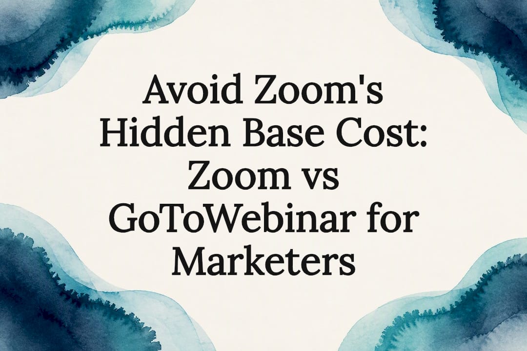Editorial watercolor title card for webinar comparison