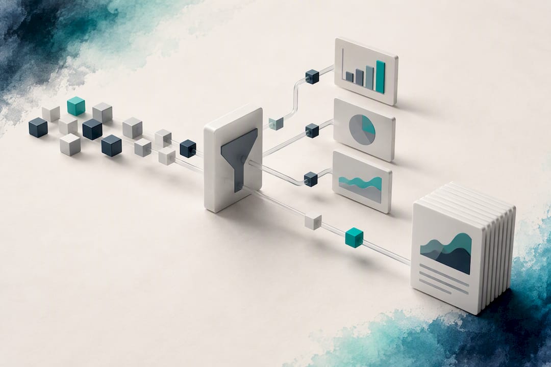 Illustration of a custom reporting workflow