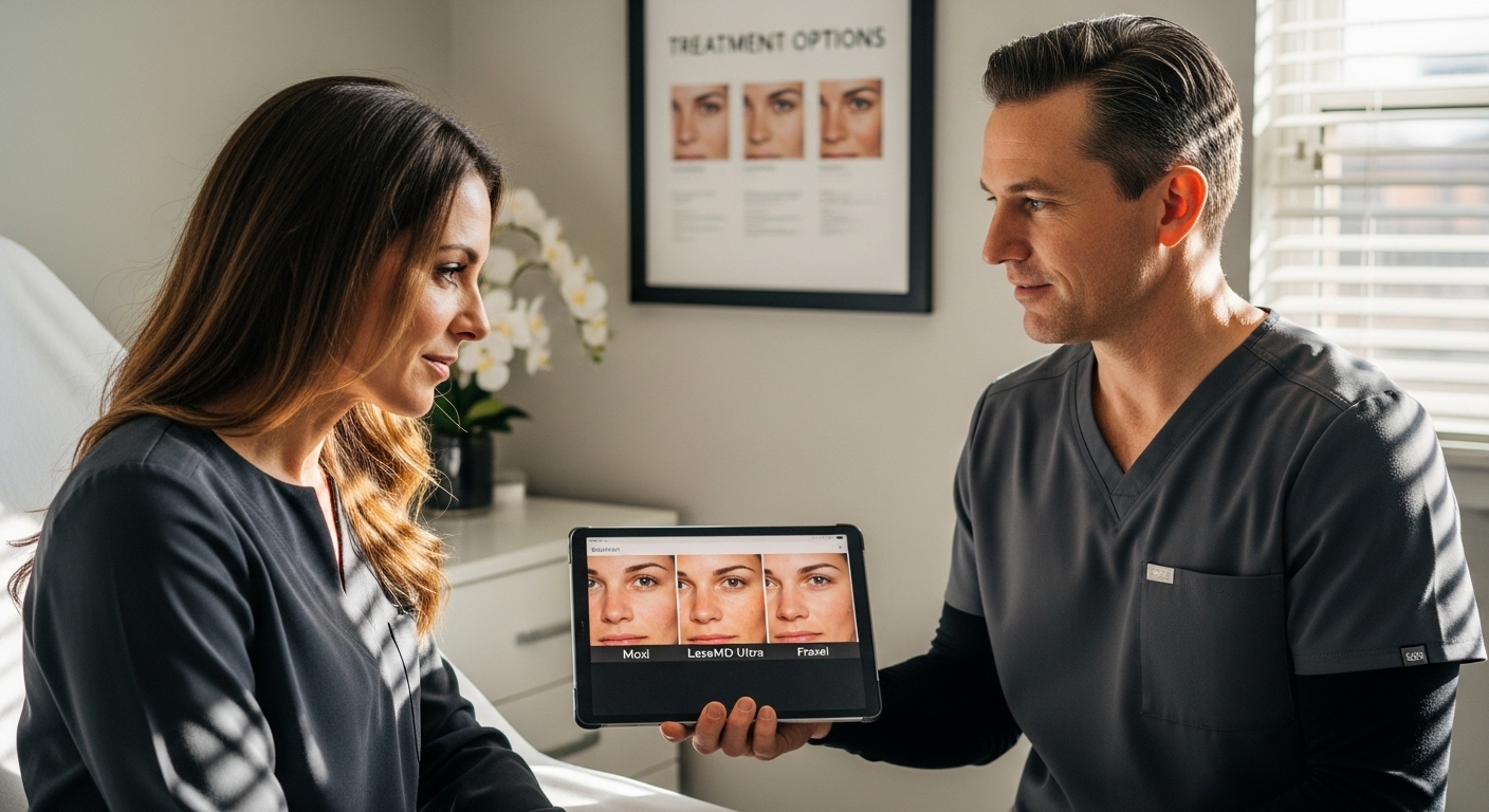 patient laser treatment consultation