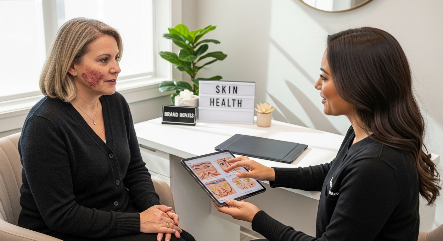 skin health consultation port wine face