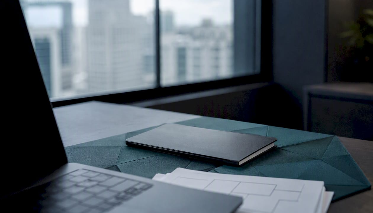 Close-up of keyboard and tablet without screen content