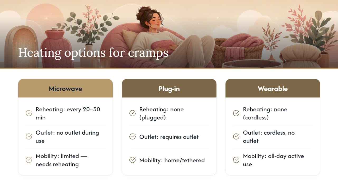 Comparison of three heat therapy gift options