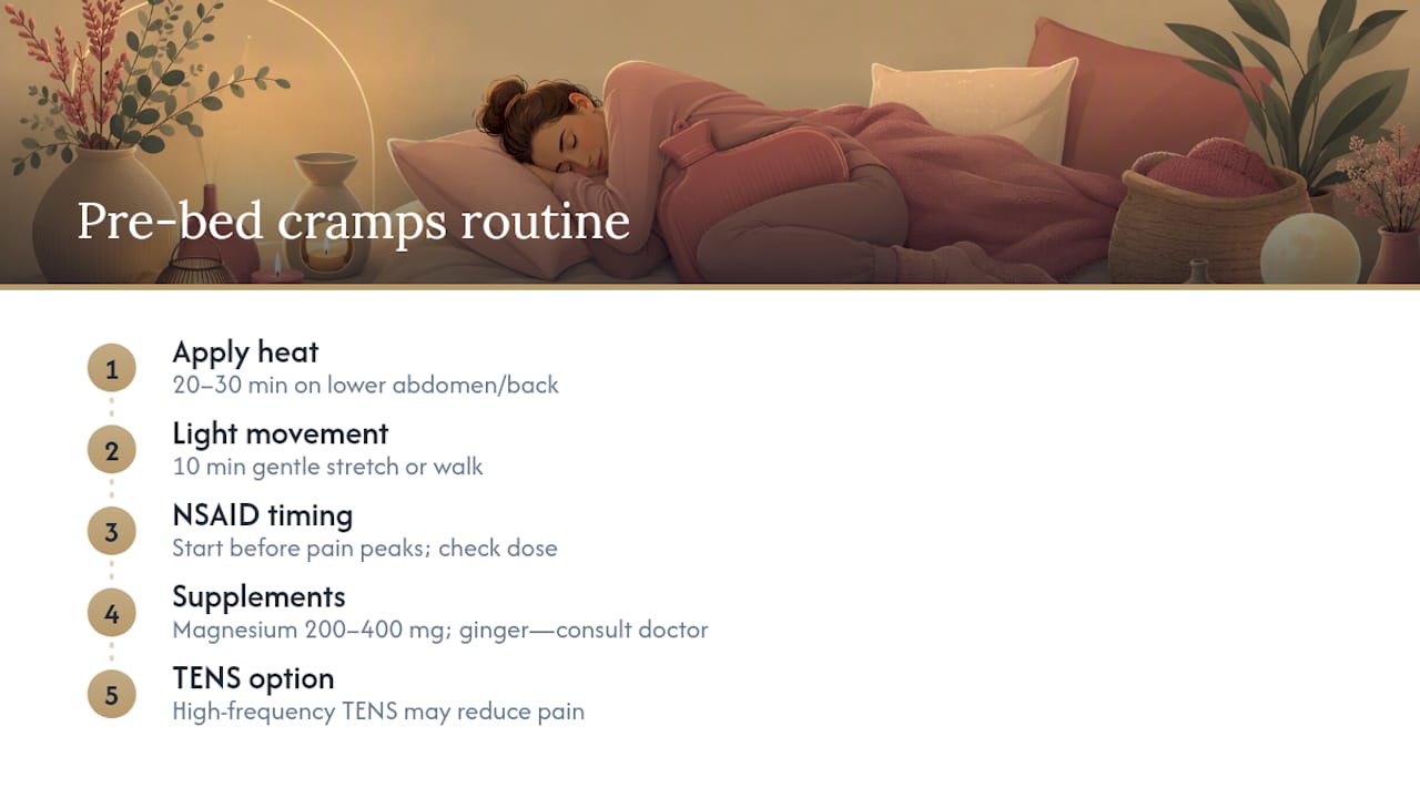 What Else Helps You Sleep Through Cramps? — overview diagram