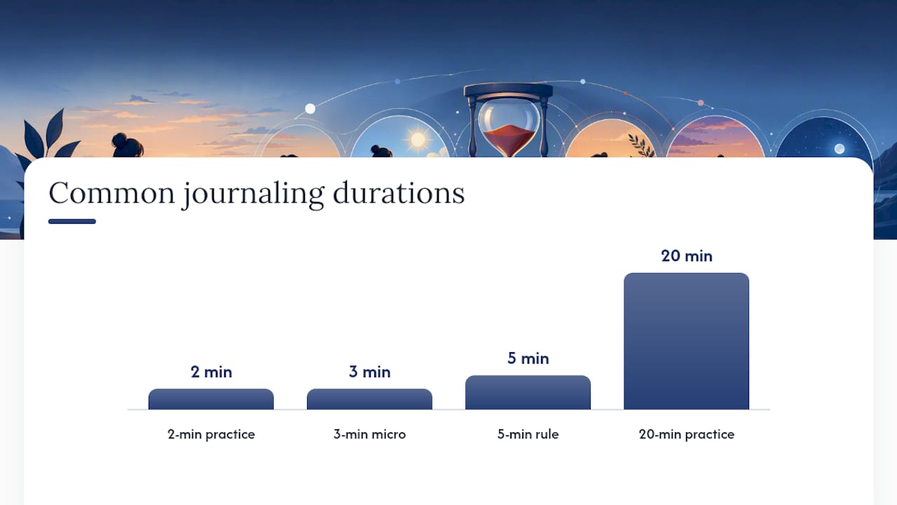 Diagram showing journaling habit formation timeline and comparisons