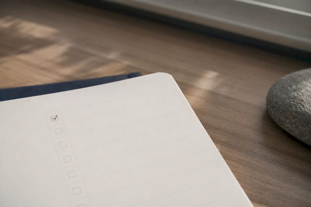 Habit tracker with single small entry checked
