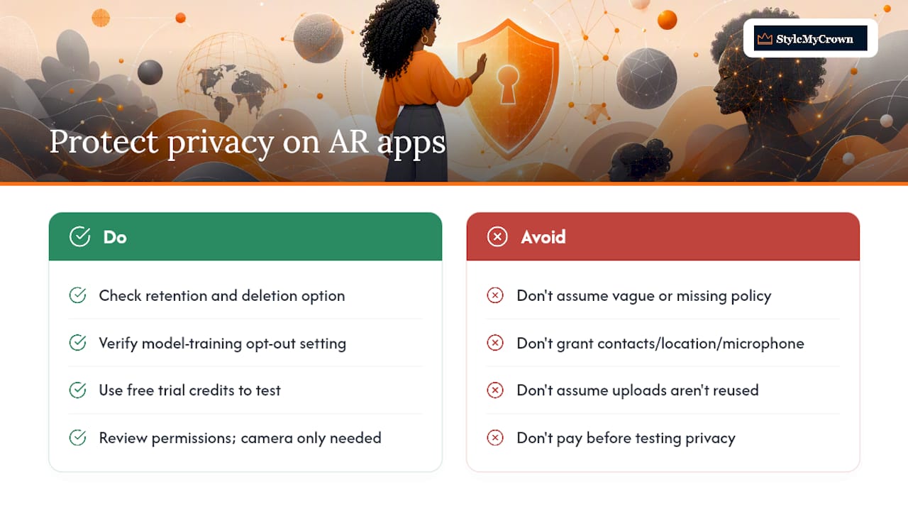 How do you protect your privacy on AR try-on apps? — overview diagram