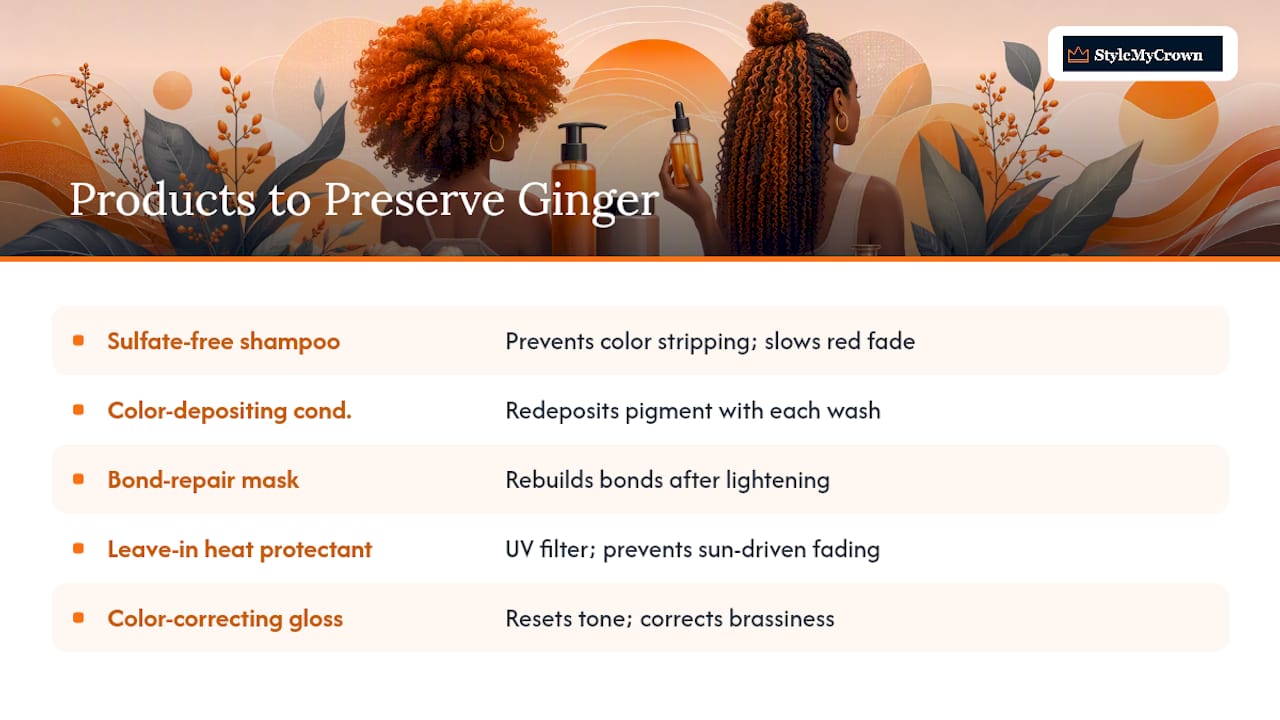 Products That Keep Ginger Looking Rich On Dark Skin Tones — overview diagram