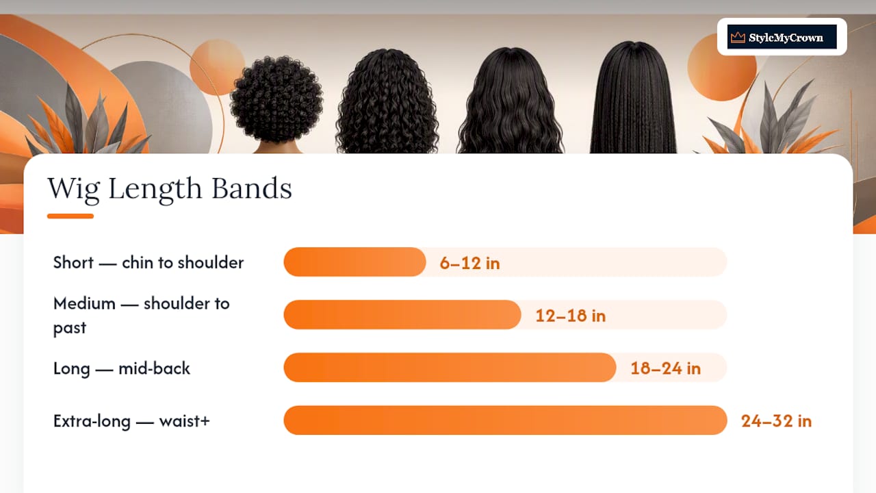 Wig Length Chart: Inches Mapped to Where Hair Actually Falls — overview diagram