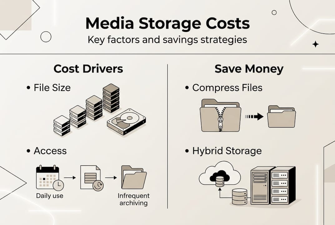 Infographic media storage costs strategies
