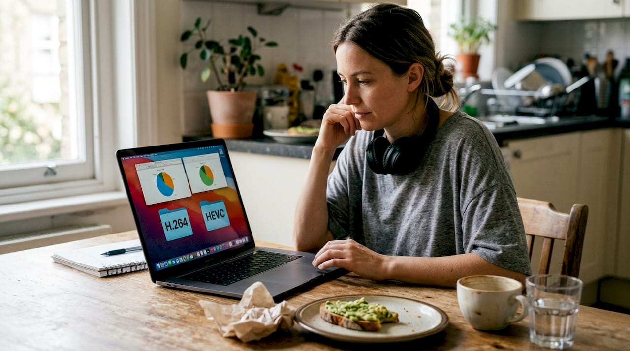 Comparing HEVC vs H.264 file sizes