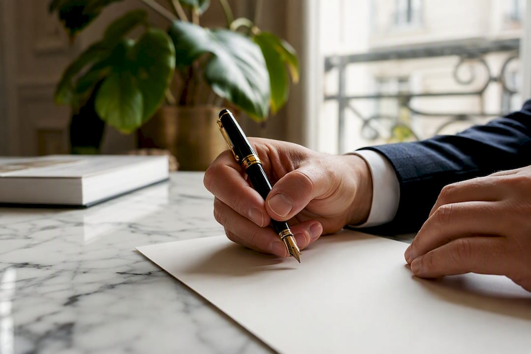 Main prête à signer un contrat
