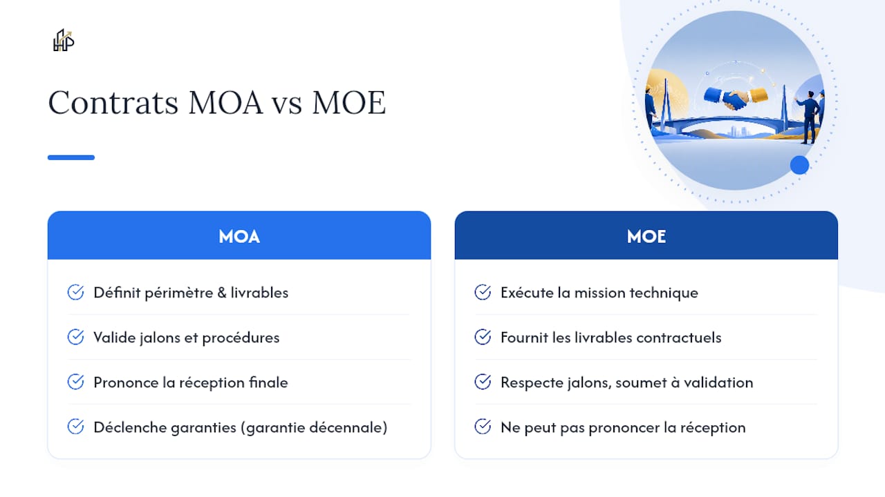Schéma des responsabilités entre maître d’ouvrage et maître d’œuvre