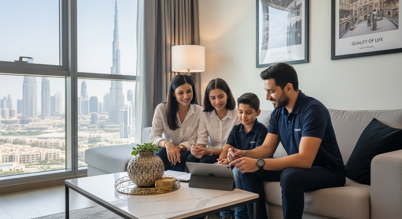 dubai apartment family viewing