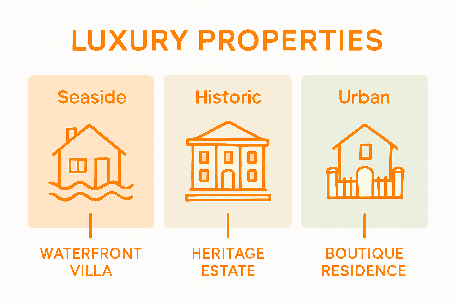 Infographic compares luxury property types