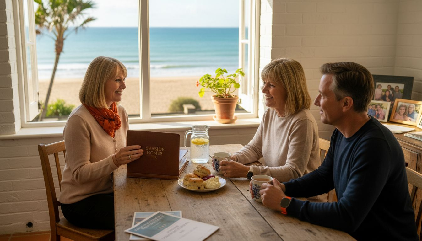 Clients meeting with boutique agent