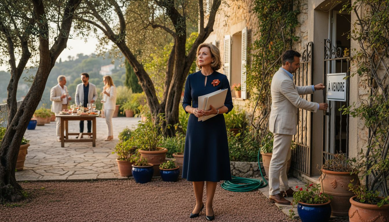 Buyer touring Riviera villa with agent