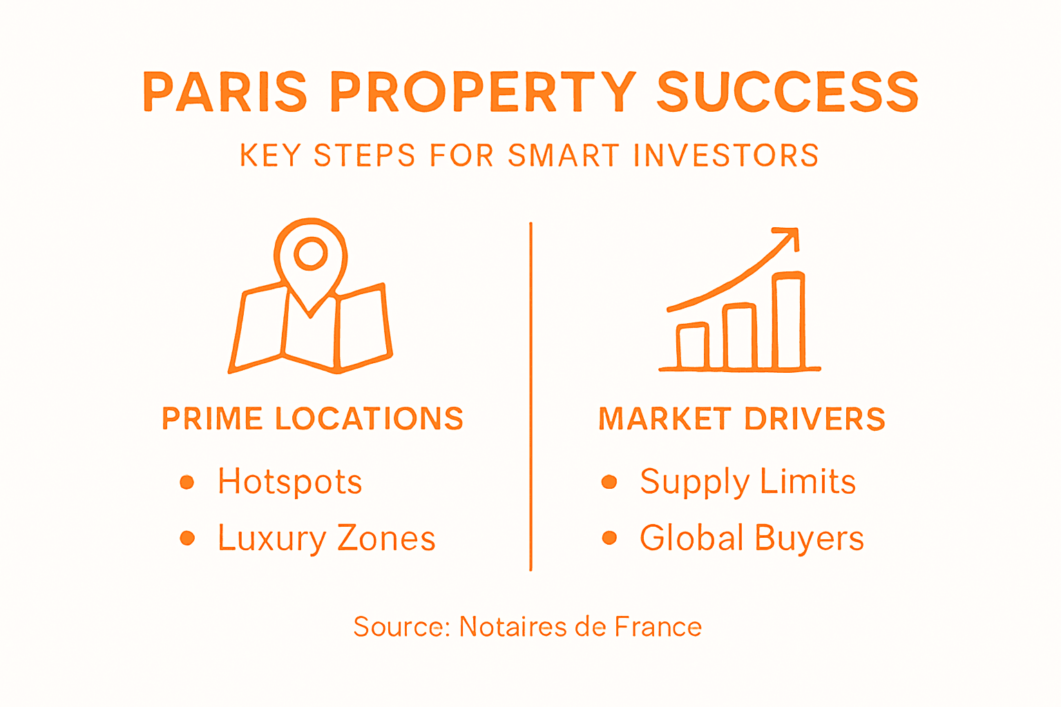 Infographic showing Paris property market essentials