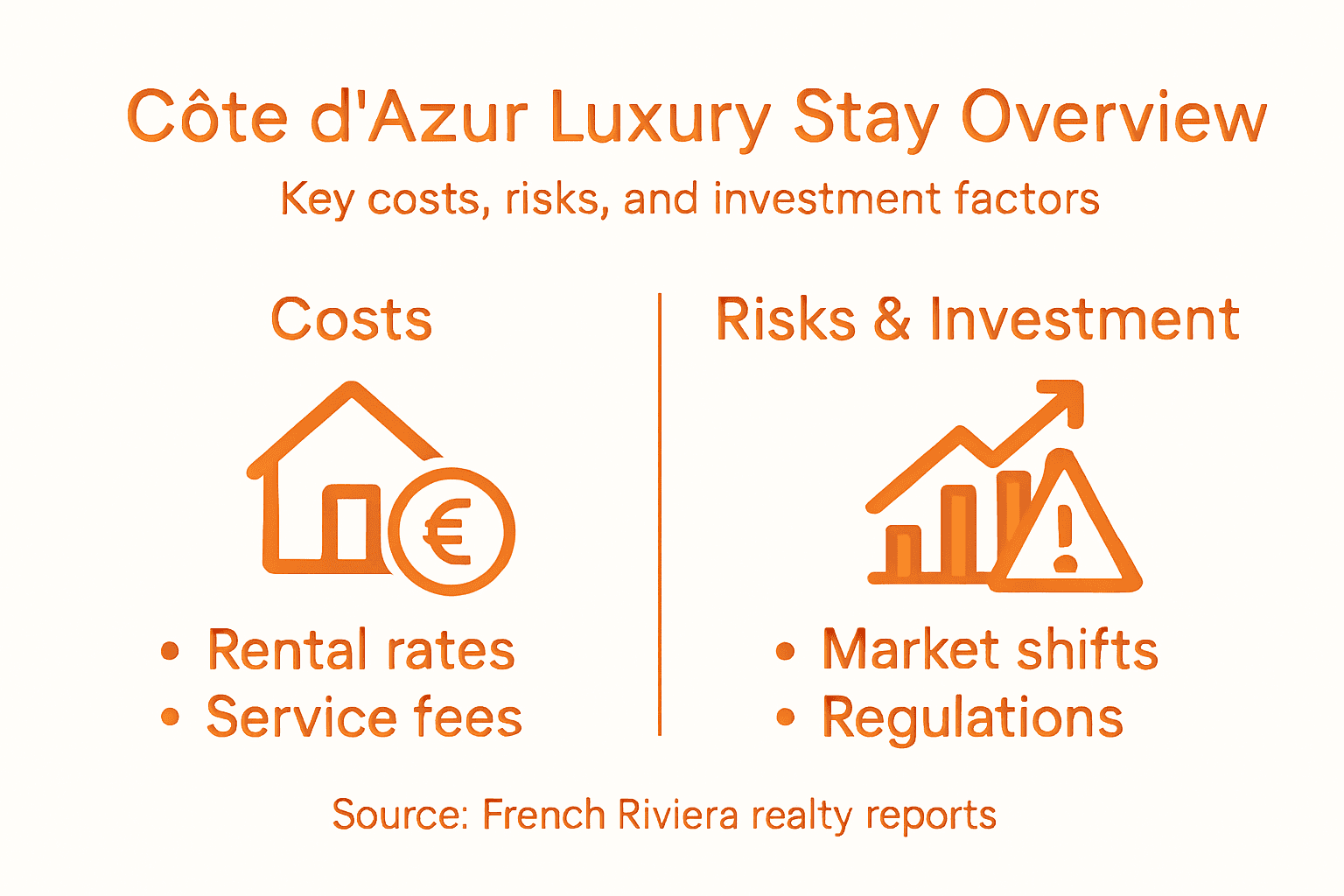 Infographic showing luxury stay costs and risks