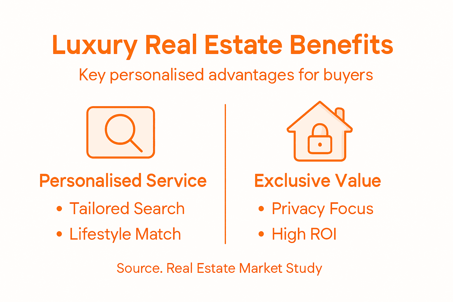 Infographic luxury real estate benefits summary