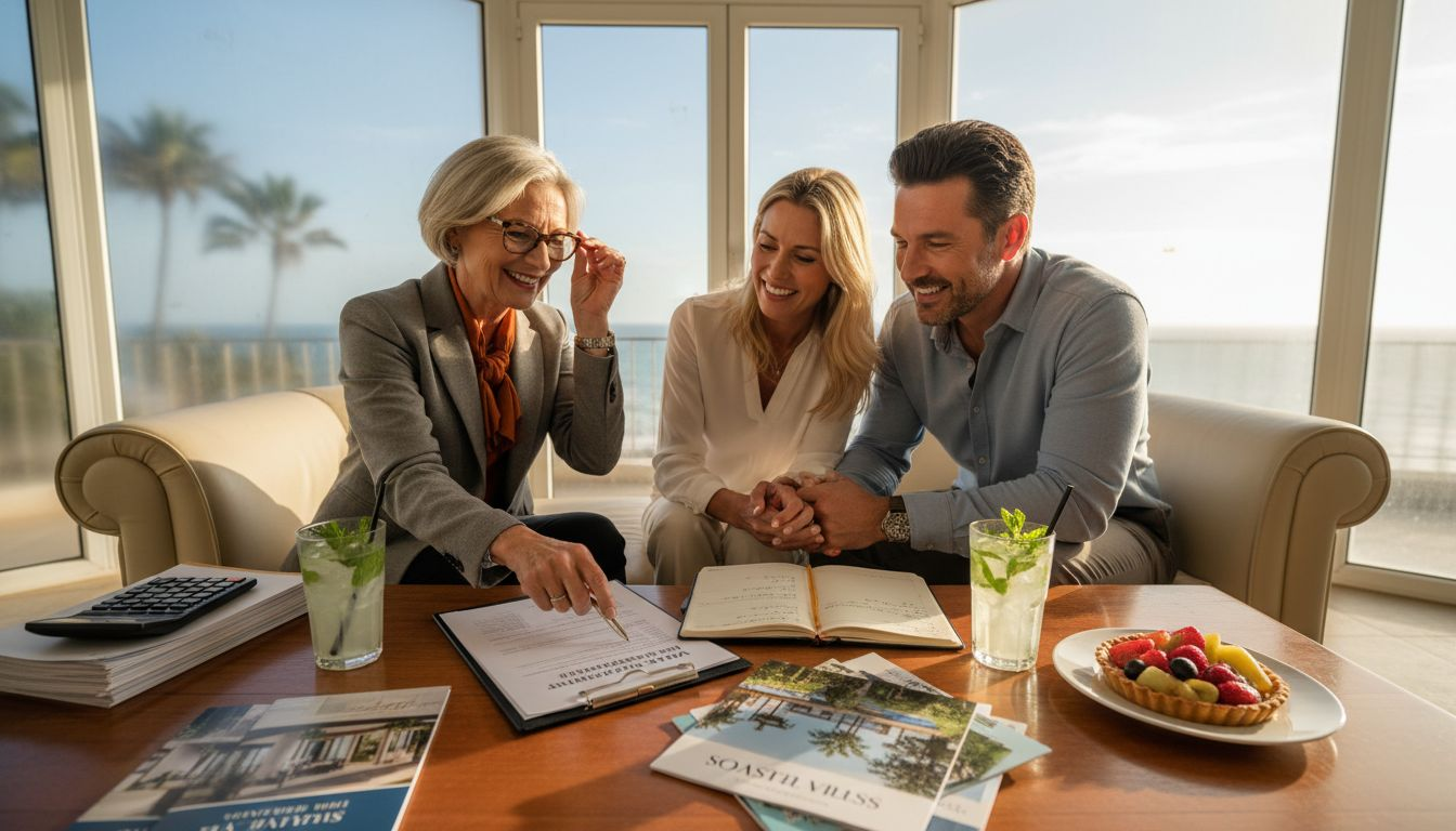 Advisor discusses mortgage solutions with couple