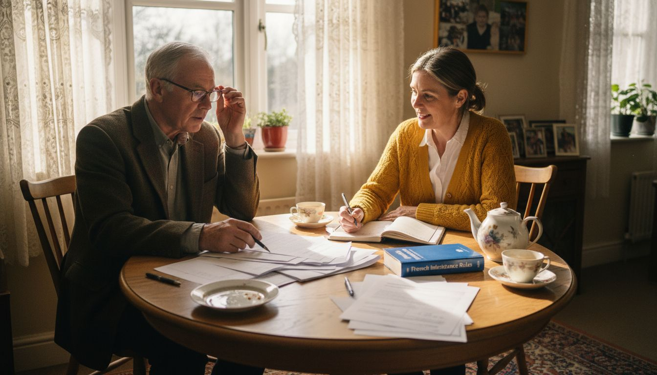 Family reviews forced heirship paperwork together