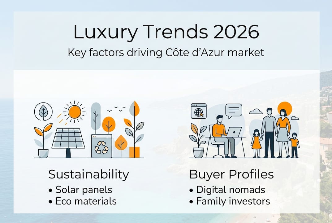 Infographic showing Côte d'Azur luxury trends