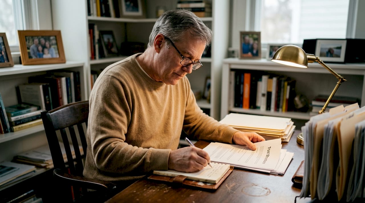Estate planning in home office setting