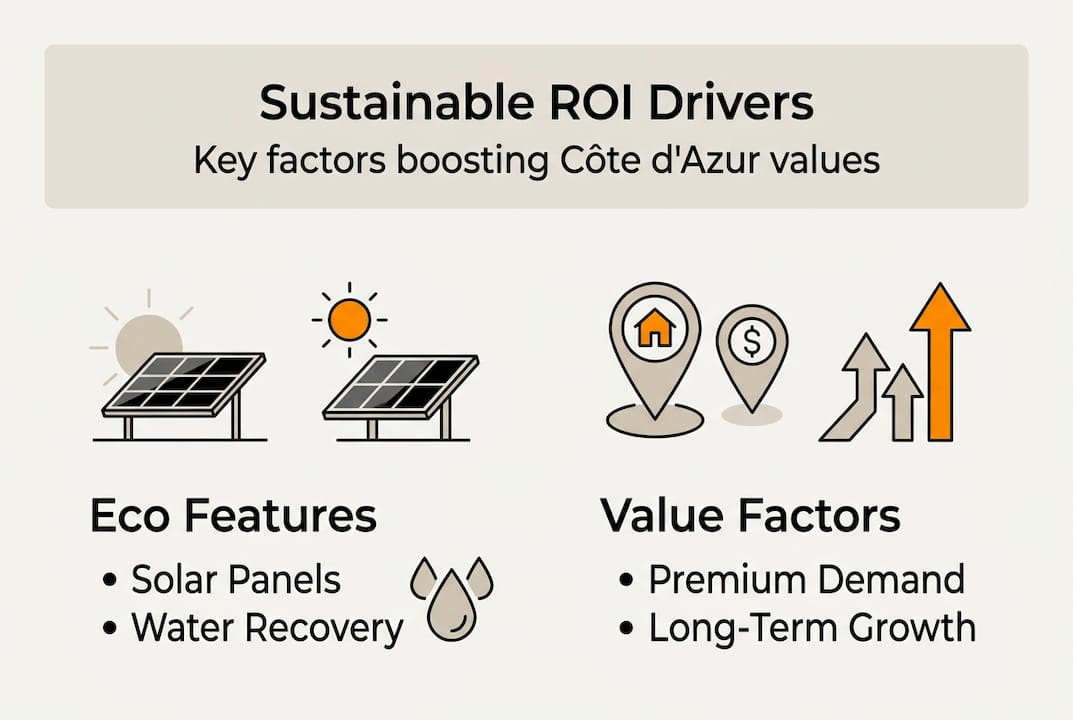 Infographic on Côte d'Azur property value drivers