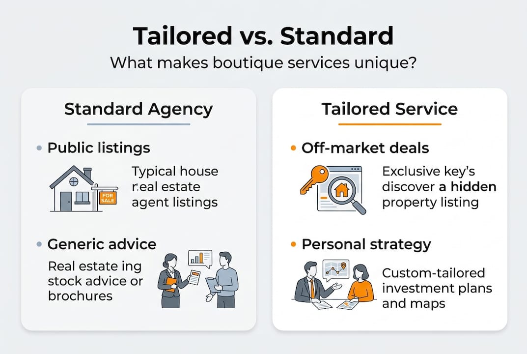 Infographic tailored versus standard real estate services