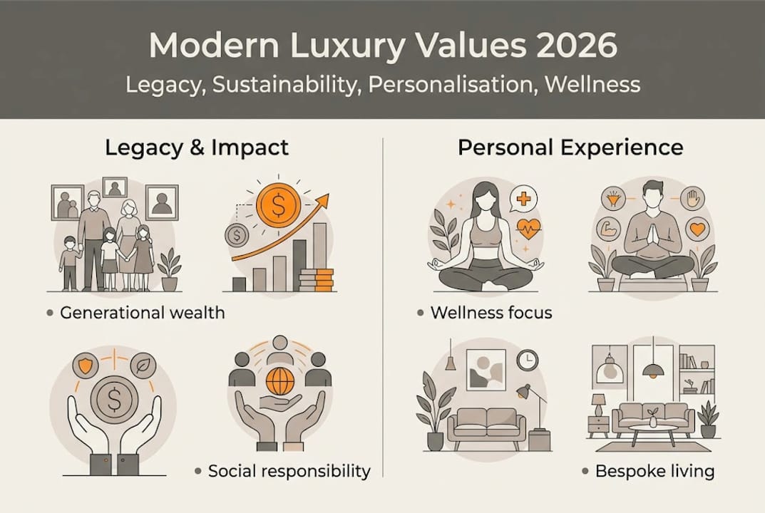 Infographic: key pillars of modern luxury