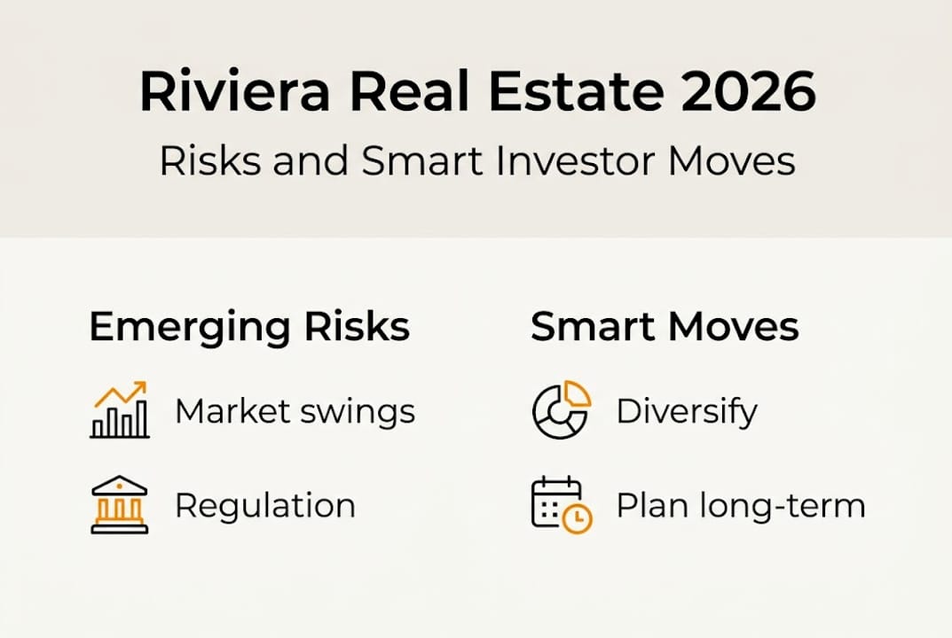Infographic showing real estate risks and strategies