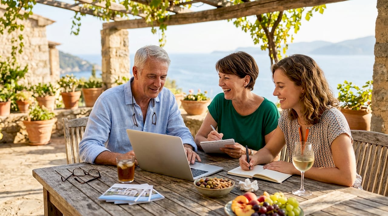 Family discussing legacy real estate investments