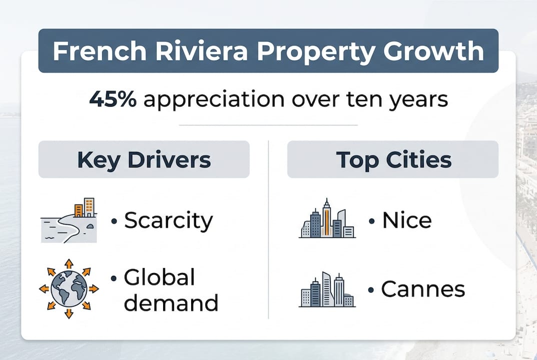 Infographic visualizing French Riviera appreciation