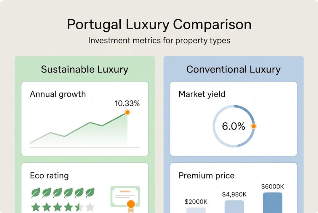 Infographic comparing Portugal luxury investments
