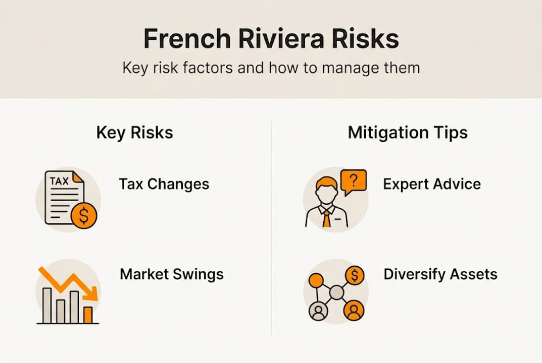 Infographic showing risks and mitigation steps