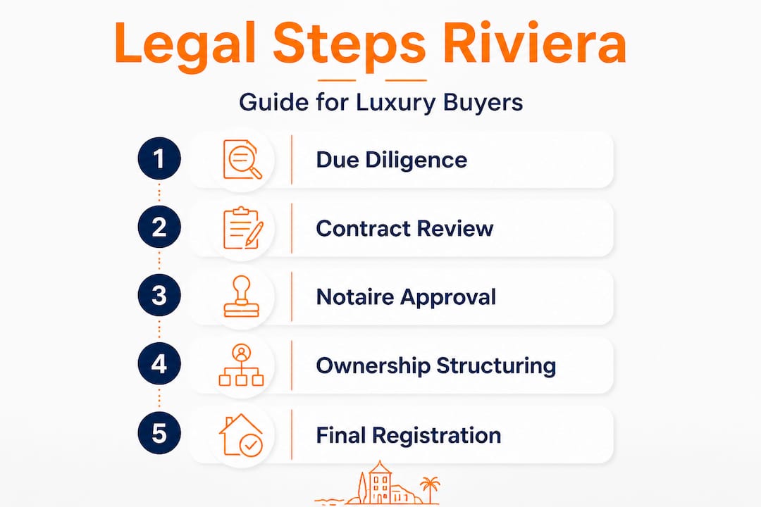 Infographic of Riviera luxury property legal steps