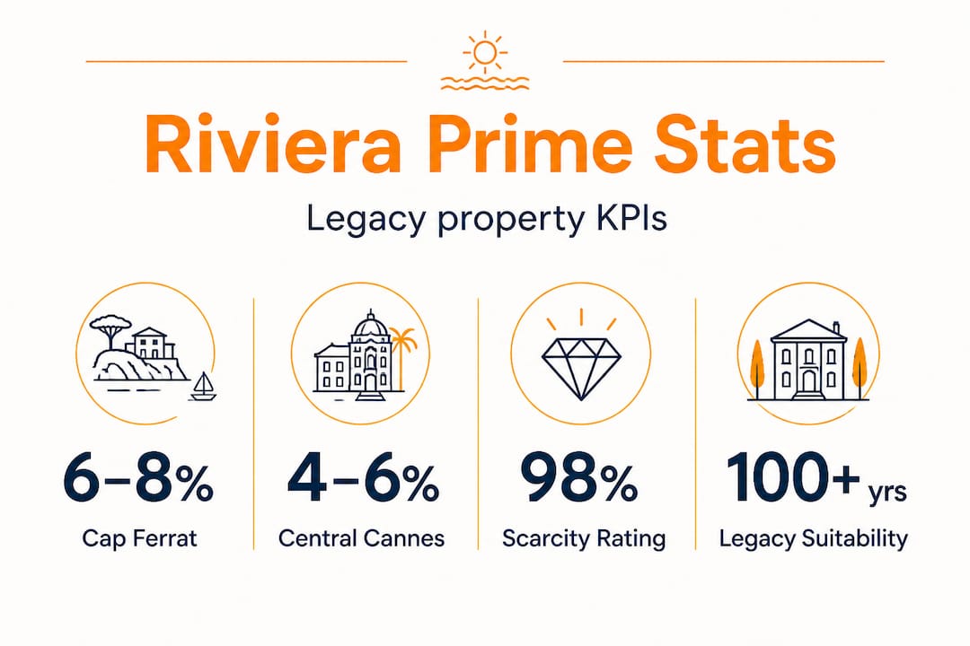 Infographic with Riviera property KPIs