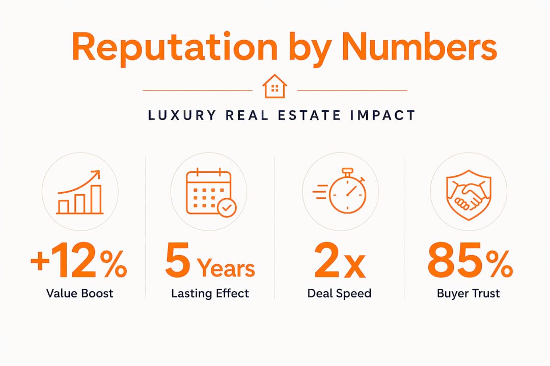 Infographic highlighting reputation stats in real estate